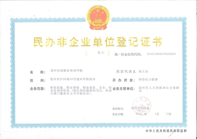 單位登記證書